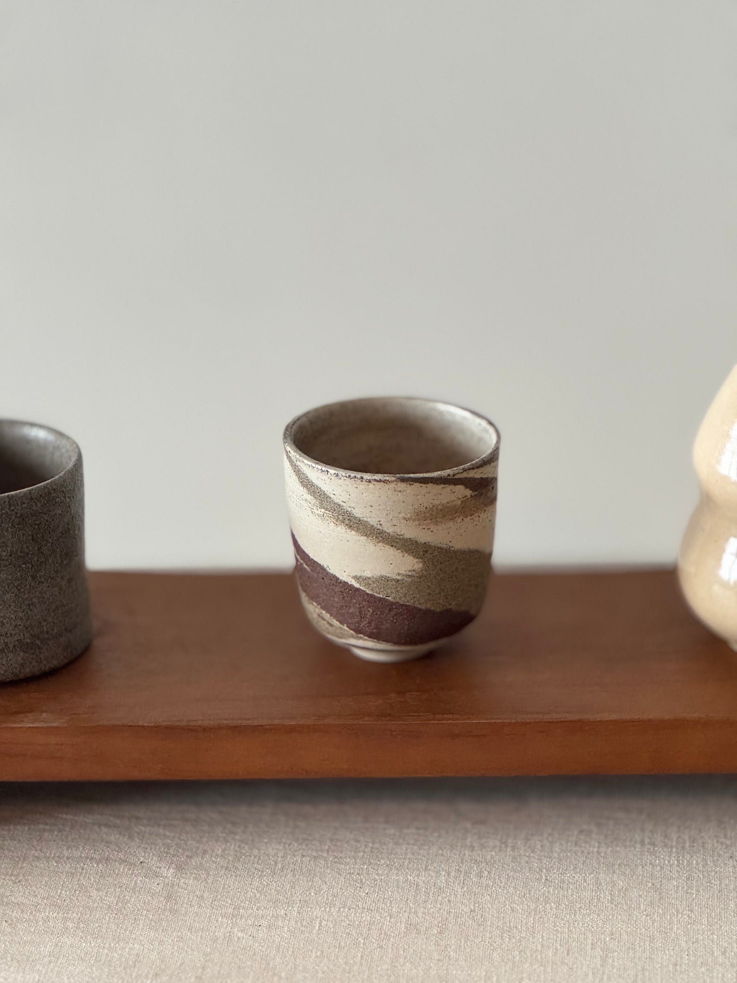 Grey and Brown Swirl Cup