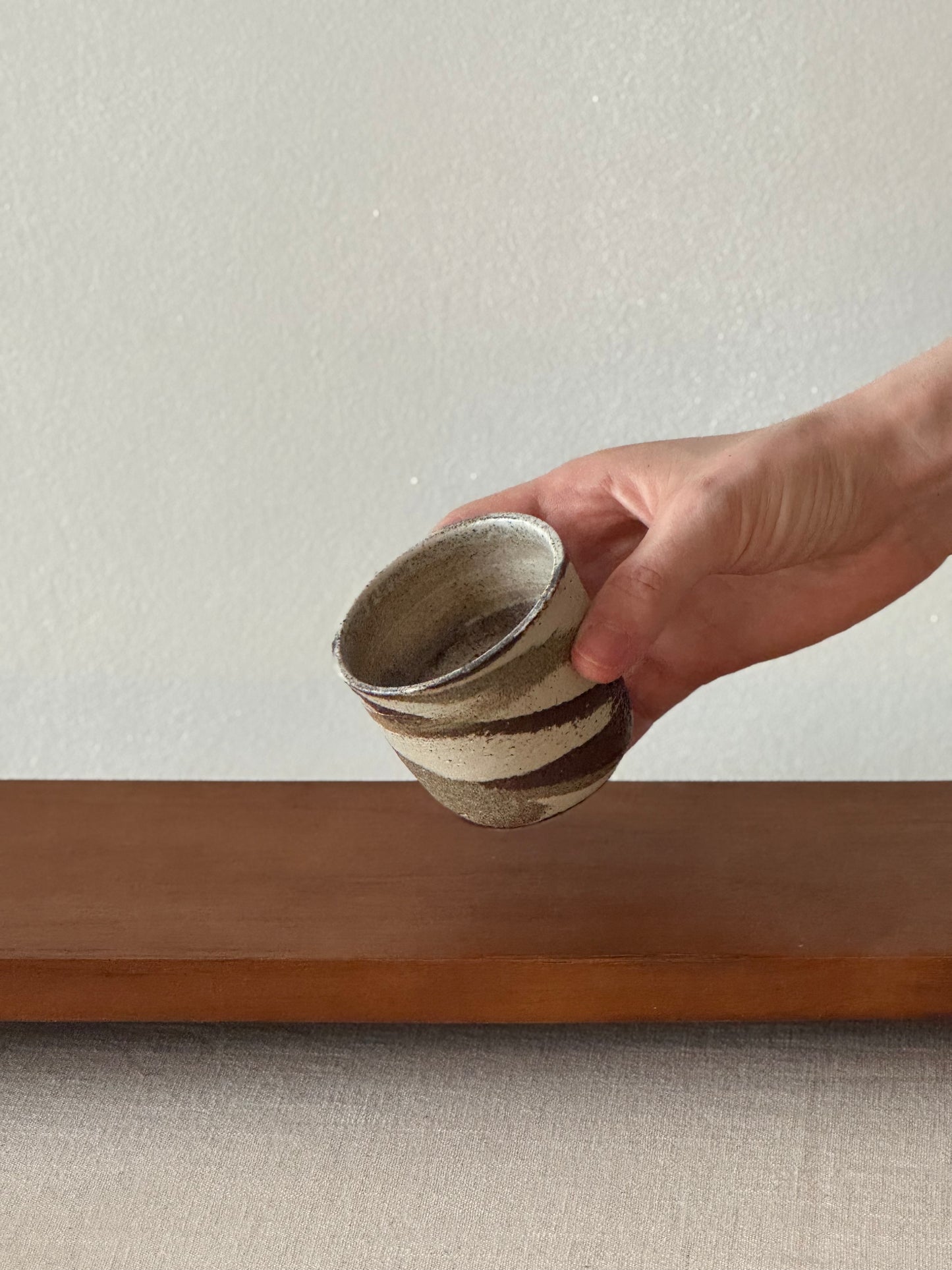 Grey and Brown Swirl Cup