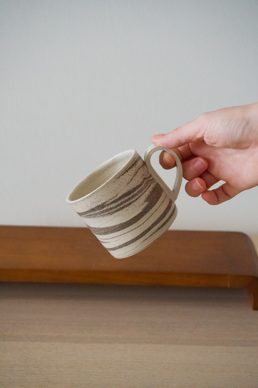 Grey and White Swirl Mug