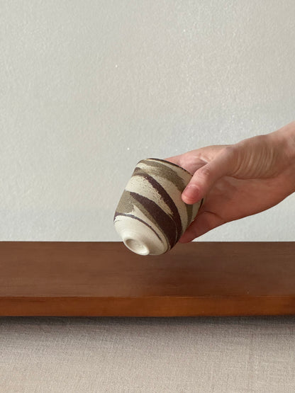 Grey and Brown Swirl Cup